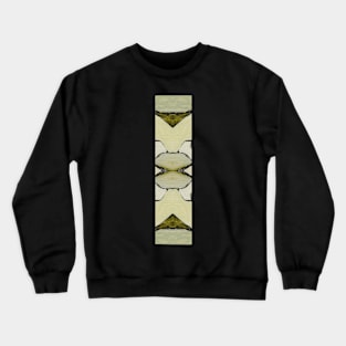 Letter I Monogram Initial Olive Green Pearl White Aesthetic Abstract Pattern Painting On Canvas Crewneck Sweatshirt